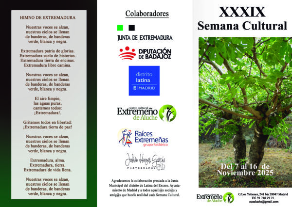 Tríptico de la Semana Cultural del CCEA